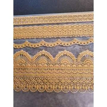 Anyana set of 4 huge 15.5" sugar edible cake silicone fondant impression lace mat cake decorating mold gum paste cupcake topper tool icing candy imprint baking moulds sugarcraft trimming flower