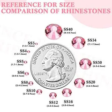 Cindeer 14400 Pcs Crystal Hotfix Rhinestone Large Quantity Glass Flatback Rhinestones Hot Fix Rhinestones Round Gems Glass Stones for Clothes Shoes DIY Crafts Supplies(SS10,Pink)