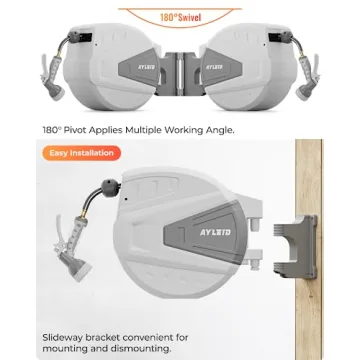 Ayleid Retractable Garden Hose Reel 100FT with Nozzle