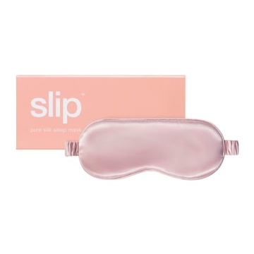 slip Pure Silk Sleep Mask - Pink | 100% Mulberry Silk, Ultra Soft & Comfortable, Blocks Light for Restful Sleep | Adjustable Strap for Perfect Fit, Gentle on Skin & Hair | Ideal Travel Accessory