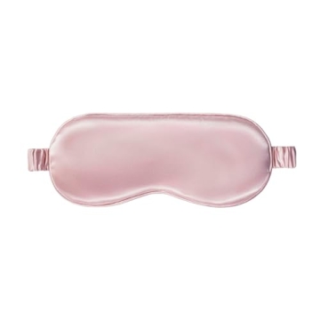 slip Pure Silk Sleep Mask - Pink | 100% Mulberry Silk, Ultra Soft & Comfortable, Blocks Light for Restful Sleep | Adjustable Strap for Perfect Fit, Gentle on Skin & Hair | Ideal Travel Accessory