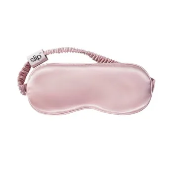 slip Pure Silk Sleep Mask - Pink | 100% Mulberry Silk, Ultra Soft & Comfortable, Blocks Light for Restful Sleep | Adjustable Strap for Perfect Fit, Gentle on Skin & Hair | Ideal Travel Accessory