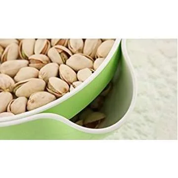 Kody Double Dish for Stylish Snack Serving in Pistachio Green