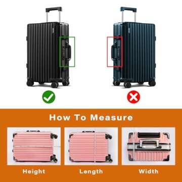 FABULWAY 3PCS Clear PVC Suitcase Cover Protectors Transparent Luggage Cover Waterproof Wheeled Suitcase Dust Cover Dustproof Travel Luggage Sleeve Protector 20"+24" 28" (3PCS Upgraded)