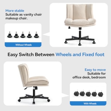 LEAGOO Criss Cross Desk Chair with Height Adjustment