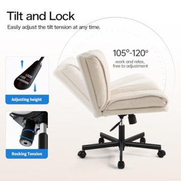 LEAGOO Criss Cross Desk Chair with Height Adjustment