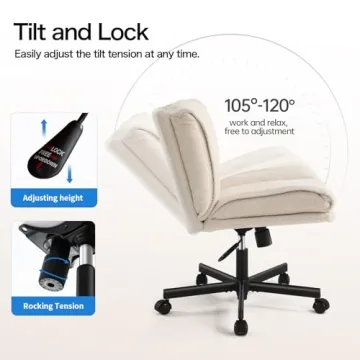 LEAGOO Criss Cross Desk Chair with Height Adjustment