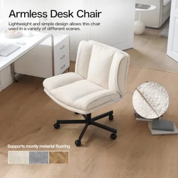 LEAGOO Criss Cross Desk Chair with Height Adjustment