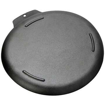 Outset 76378 Scallop Cast Iron Grill and Serving Pan , Black