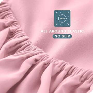 Bare Home King Sheet Set - Luxury 1800 Ultra-Soft Microfiber King Bed Sheets - Double Brushed - Deep Pockets - Easy Fit - 4 Piece Set - Bedding Sheets & Pillowcases (King, Light Pink)