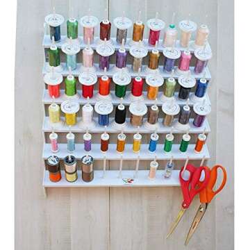 YICBOR 60-Spool Thread Holder for Easy Sewing and Crafting Organization