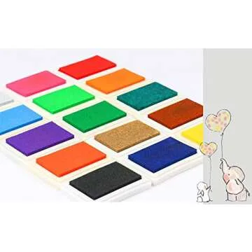 15 Vibrant PMLAND Craft Ink Pads for DIY Creative Projects