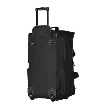 Olympia Luggage 29" 8 Pocket Rolling Duffel Bag (Black/Gray)