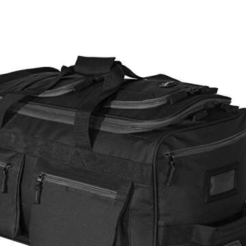 Olympia Luggage 29" 8 Pocket Rolling Duffel Bag (Black/Gray)