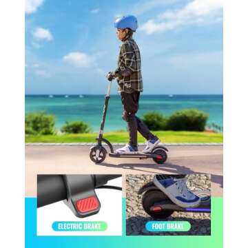 Gyroor Kids Electric Scooter with LED Lights & Display
