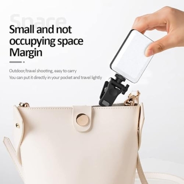 Rechargeable Selfie Light & Phone Light Clip for iPhone - Phone LED Light with Adjustable Brightness, Perfect for Selfies, Makeup, TikTok, Live Streaming & Video Conferencing Black