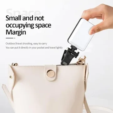 Rechargeable Selfie Light & Phone Light Clip for iPhone - Phone LED Light with Adjustable Brightness, Perfect for Selfies, Makeup, TikTok, Live Streaming & Video Conferencing Black