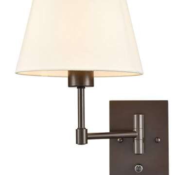 YUBOLE Adjustable Swing Arm Wall Lamps Set of Two