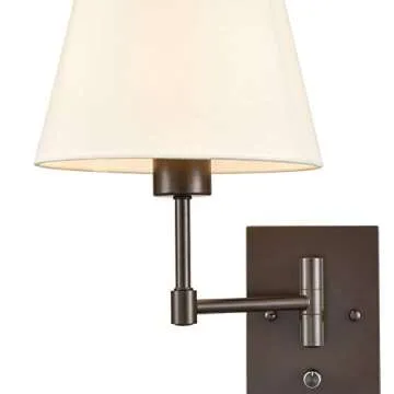 YUBOLE Adjustable Swing Arm Wall Lamps Set of Two
