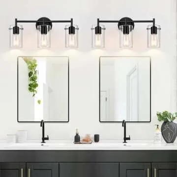 Stylish 3-Light Bathroom Vanity Light Fixture