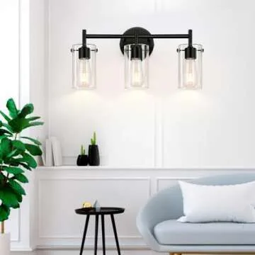 Stylish 3-Light Bathroom Vanity Light Fixture
