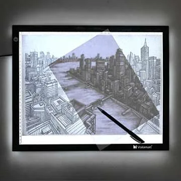 Voilamart A3 Portable Tracing Light Box, Ultra-Thin LED Light Board, Sketch Drawing Light Pad, Dimmable Brightness Light Board, 3-Level Artists Light Box with Carry Bag for Drawing Sketching Animation