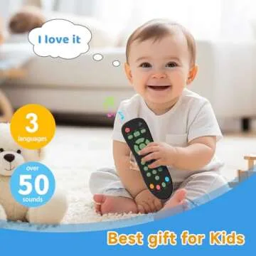 APSUAE Baby TV Remote Control Toy with Light and Sounds, Kids Musical Early Education Learning Realistic Toddler Remote Toys for Preschool Infant Toddlers Boys Girls Child 6M+