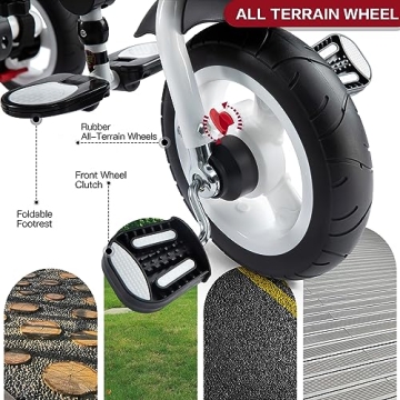 JMMD Baby Tricycle 7-in-1 Stroller Bike for Toddlers