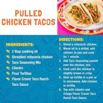 Ortega 40% Less Sodium Taco Seasoning Mix 6.5 Ounce