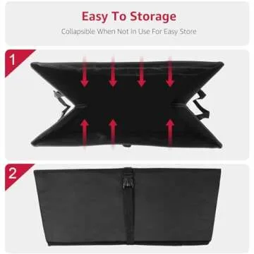 BASENOR Tesla Model 3 Model Y Sub Trunk Organizer Auto Durable Collapsible Cargo Storage for 2016-2024 Model 3 Tesla Model Y
