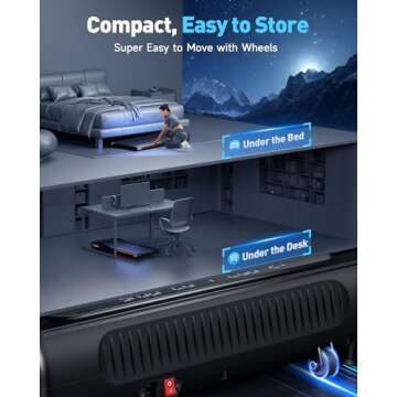 YOSUDA Walking Pad with Auto Incline, Under Desk Treadmills with 350LBS Weight Capacity, 3-Slope Incline and Large LED Display, Black