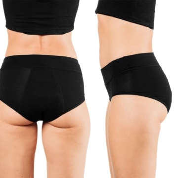 Bambody Absorbent Panty, 5th Gen - X-Large, 6 Pack, Black