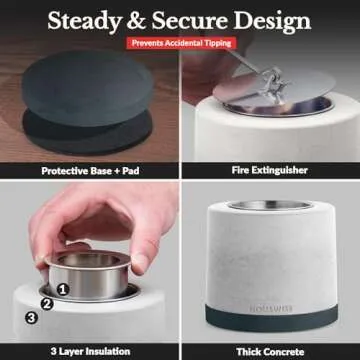 Houswise Tabletop Fire Pit S'mores Maker Kit