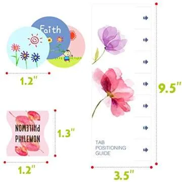 105 PCS Bible Indexing Tabs & 80 PCS Prayer Stickers Set
