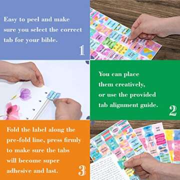 105 PCS Bible Indexing Tabs & 80 PCS Prayer Stickers Set