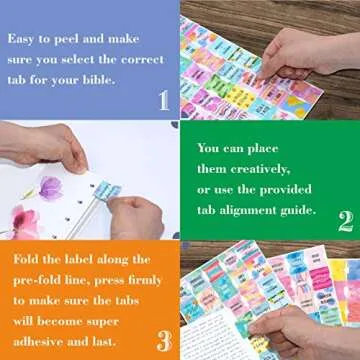 105 PCS Bible Indexing Tabs & 80 PCS Prayer Stickers Set