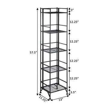Convenience Concepts Xtra Storage Shelves - Black Functional Storage