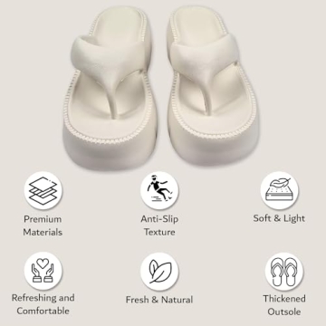 OrderKia Women's Comfort Flip Flops with Arch Support