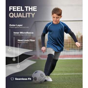 Thermajohn Thermal Underwear for Kids, Boys Thermal Underwear Set | Kids Base Layers for Skiing | Long Johns for Boys Kids, Charcoal, (S)