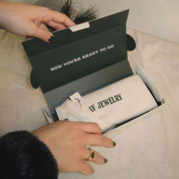 JOIANA | The Jewelry Travel Case | Travel Jewelry Roll | Canvas & Suede Embroidered with Gold Hardware | Case Organizer, Foldable for Earrings, Rings, Necklaces, Bracelets & more.