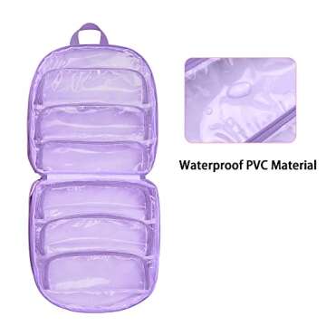 LoDrid Carrying Backpack Compatible with LOL Surprise Dolls All, Storage Case with 6 Clear Pockets for Dolls Organizer & Display, Purple, Bag Only (Patent Design)