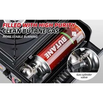 Pack of 4 Butane Fuel Cylinders| 8oz Butane Canisters for Portable Stove | Butane Torch Replacement Canisters