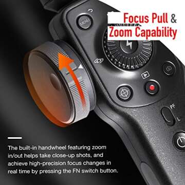 Zhiyun Smooth 4 3-Axis Gimbal Stabilizer for iPhone and Android Smartphone, w/Focus Zoom Wheel Phone...