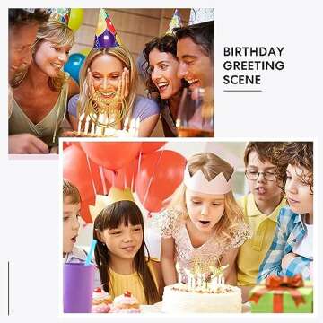 160 Pcs Gold Happy Birthday Cake Toppers Acrylic Cake Topper Glitter Birthday Cake Decorations Double Sided Cake Topper for Children or Adults Various Cake Decoration Party Supplies