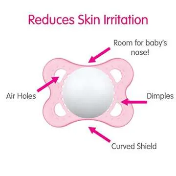 MAM Original Baby Pacifier, Nipple Shape Helps Promote Healthy Oral Development, Curved Shield to Protect Skin,Clear/Boy, 0-6 , 3 Count (Pack of 1)