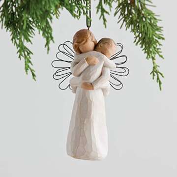 Willow Tree Angel's Embrace Ornament, Hold Close That which we Hold Dear, for Baptisms, New Grandpar...