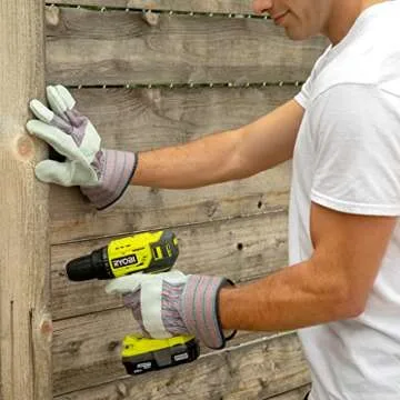 G & F Products Unisex Adult Safety Cuff Regular Grade Work Gloves, Grey, Large Pack of 5 US