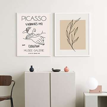 InSimSea Matisse Poster and Picasso Wall Art Exhibition Poster & Prints (UNFRAMED), Vintage Posters for Room Aesthetic, Abstract Wall Art for Living Room Set of 6 (11x14 in)