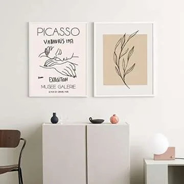 InSimSea Matisse Poster and Picasso Wall Art Exhibition Poster & Prints (UNFRAMED), Vintage Posters for Room Aesthetic, Abstract Wall Art for Living Room Set of 6 (11x14 in)