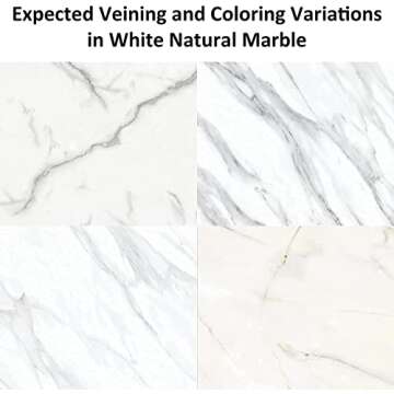 WORHE Natural Marble Candle Holders Set of 2 for Weddings